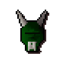 Green halloween mask