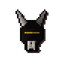 Black h'ween mask
