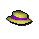 Purple boater